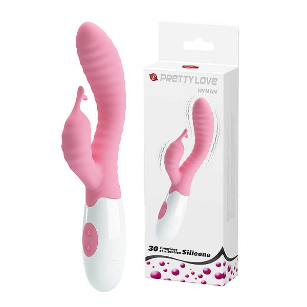 VIBRADOR DE PONTO G E CLITÓRIS ROSA - HYMAN