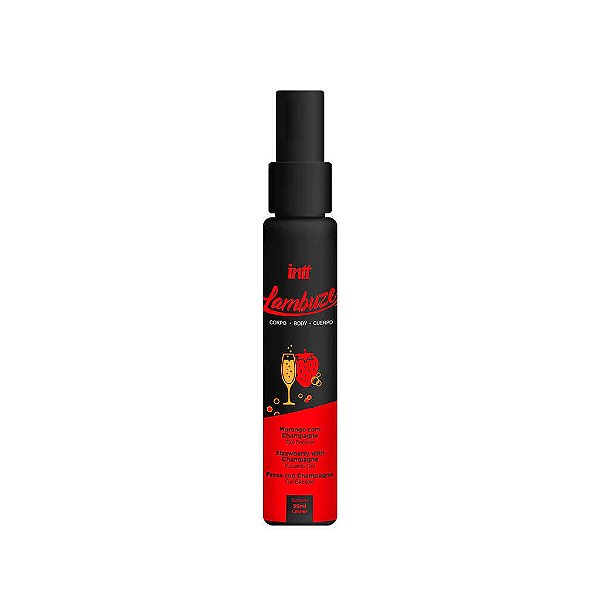 GEL BEIJÁVEL LAMBUZE MORANGO COM CHAMPANHE 55ML - INTT