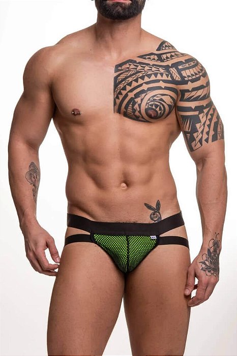 JOCK ARRASTAO PRETO COM FORRO VERDE SD097