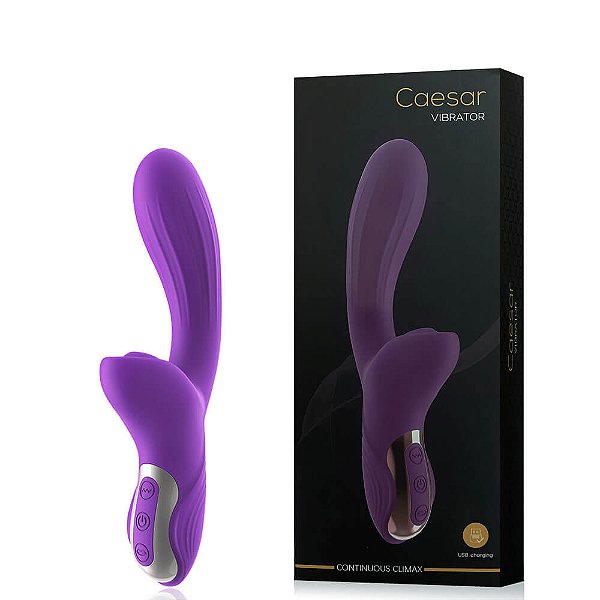 VIBRADOR PONTO G COM ESTIMULADOR CLITORIANO – VR-039