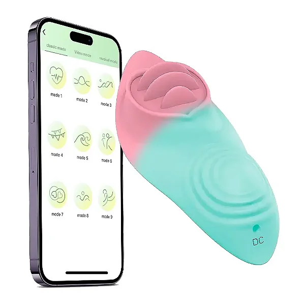 VIBRADOR DE CALCINHA POR APLICATIVO COM TEXTURA DB-033
