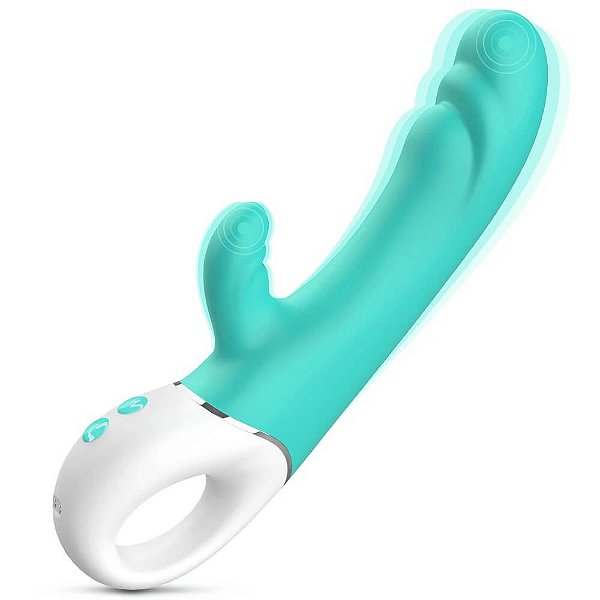 VIBRADOR SPRAY COM ESTIMULADOR DE CLITÓRIS