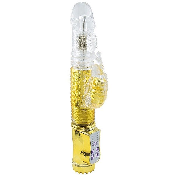 VIBRADOR ROTATIVO VAI E VEM 36 VIBRAÇÕES 23CM