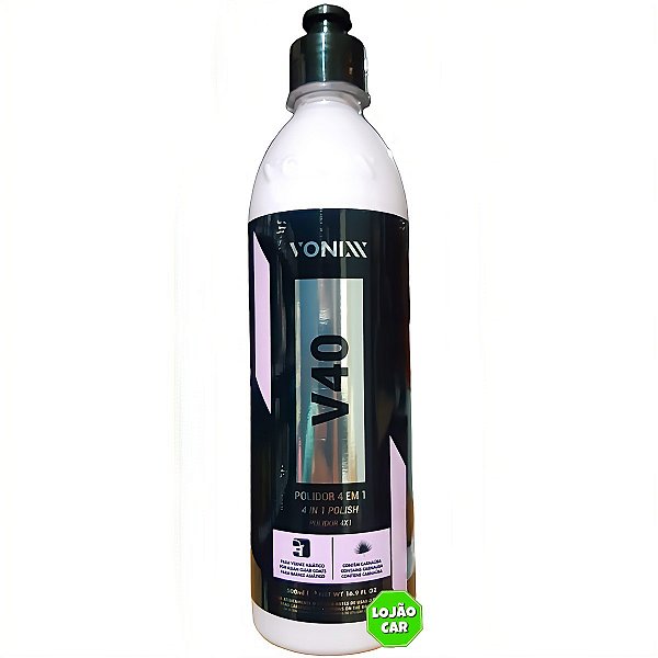 V40 Vonixx 500ml Polidor 4 EM 1 Corte Refino Lustro Proteção