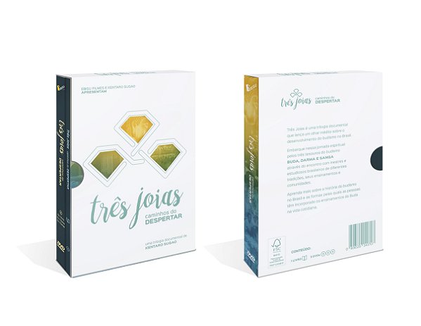 BOX "Documentário Três Joias" com 3 DVDs e 1 Livro