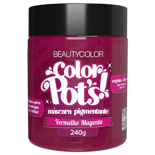 Máscara Pigmentante Color Pot's! Vermelho Magenta 240g - Beauty Color