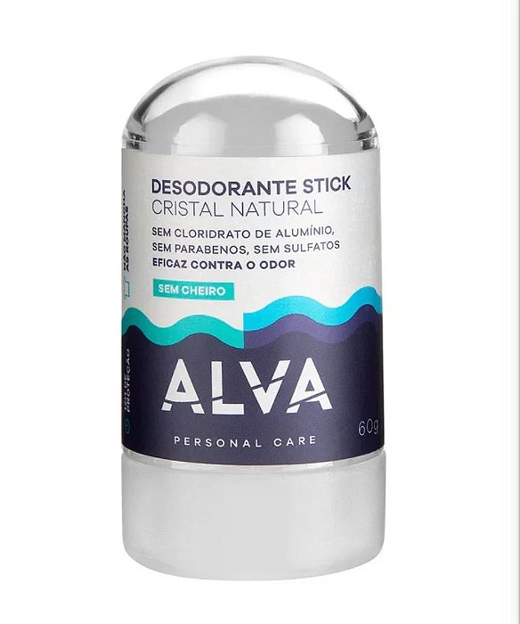 Desodorante Stick Biodegradável Cristal Natural 60g – Alva