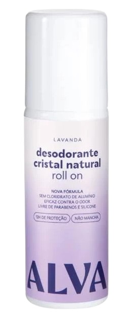 Desodorante Roll on Cristal Natural Lavanda Vegano 70ml - Alva