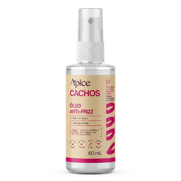 Óleo Antifrizz Cachos 60ml - Ápice