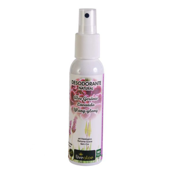 Desodorante Natural Aloe Gerânio, Lavanda e Ylang-ylang 120ml - LiveAloe