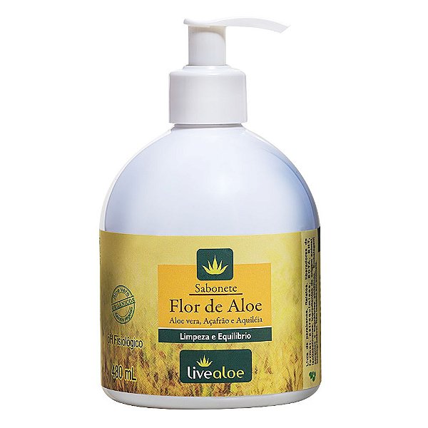 Sabonete Líquido Flor de Aloe 480ml - Livealoe