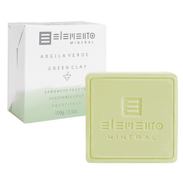 Sabonete Facial de Argila Verde Natural 100g – Elemento Mineral