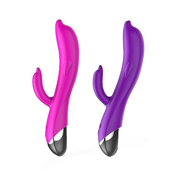 VIBRADOR DUPLO ESTÍMULO - GOLFINHO (7173)