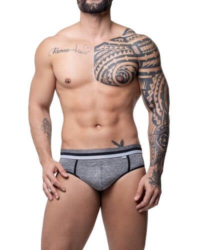 CUECA CINZA FRENTE SLIP ATRAS JOCK