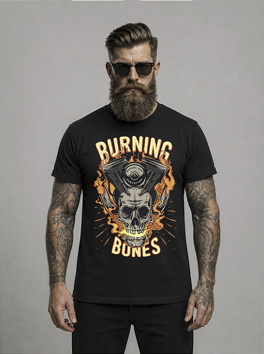 Camisa de Moto Evolution Queima Ossos Caveira