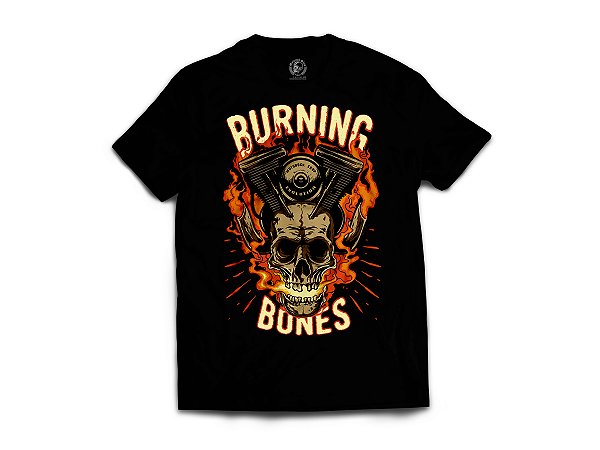 Camisa de Moto Evolution Queima Ossos Caveira