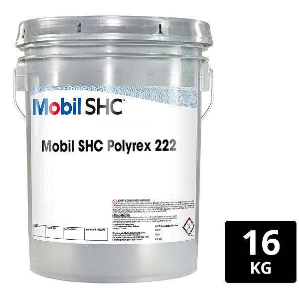 Mobil SHC Polyrex 222 bd 16kg Graxa Sintética de Poliuréia para Altas Temperaturas