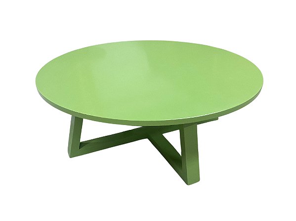 Mesa centro pé cruzado verde 0,90M