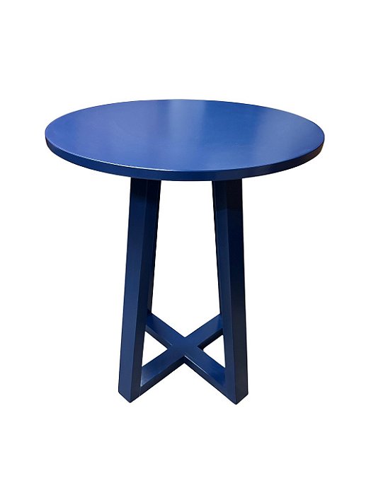 Mesa lateral pé cruzado azul