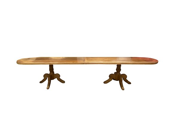 Mesa oval rústica