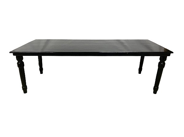 Mesa retangular preta