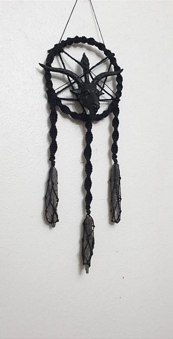 Filtro dos sonhos Baphomet com Cianita negra