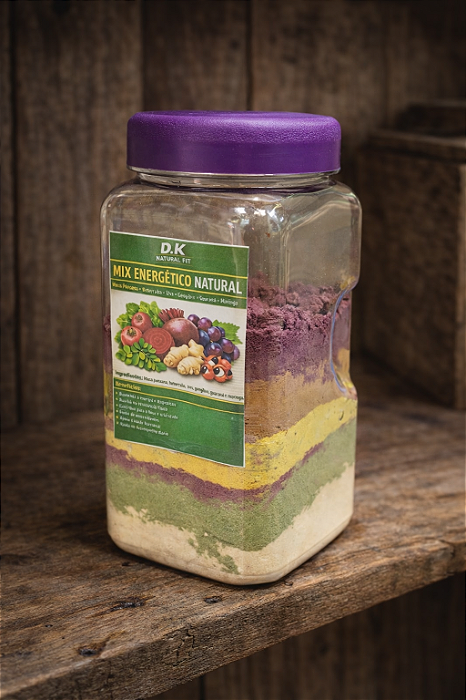 MIX ENERGÉTICO NATURAL ( MACA,UVA,BETERRABA,MORINGA,GUARANÁ E GENGIBRE)