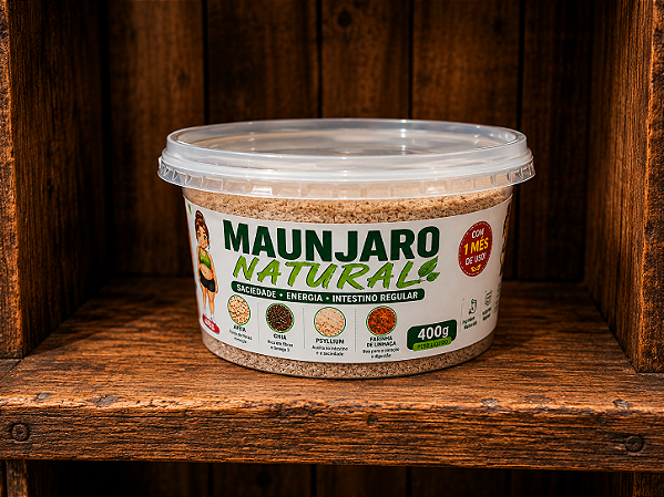 Mounjaro Natural ( Semente de Chia,Farelo de Aveia,Farinha de Linhaça Dourada e Psylium) 400g