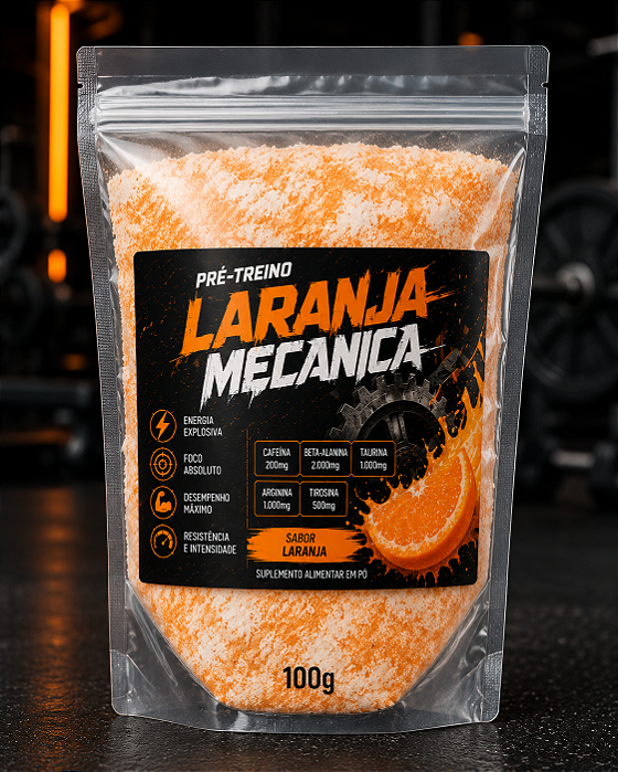 Pré-treino Laranja mecânica( Arginina,Taurina,Inositol e Vítaminas) - 100g