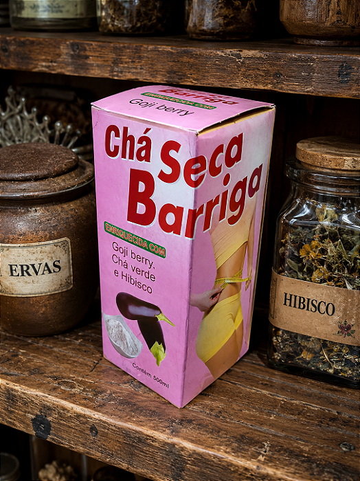 Chá Misto Seca Barriga 500ml (Enriquecida com Goji Berry,Chá Verde e Hibisco).