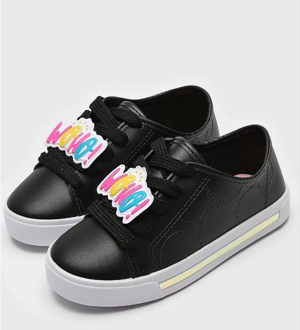 Tênis Molekinha Infantil cor preto ref 2524 316 5122-23-30 - Carol Calçados