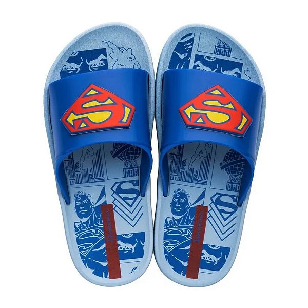 Chinelo Infantil Menino Slide Superman - Pirulito Calçados