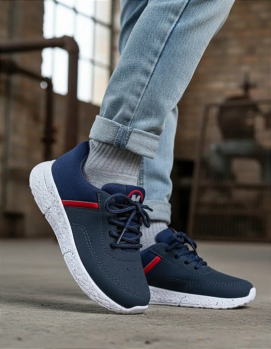 Tênis Infantil Menino Molekinho- Marinho/Vermelho