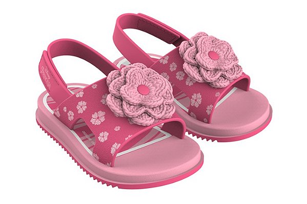 Sandália Infantil Menina Disney Princesas Flowers- Rosa - Pirulito Calçados