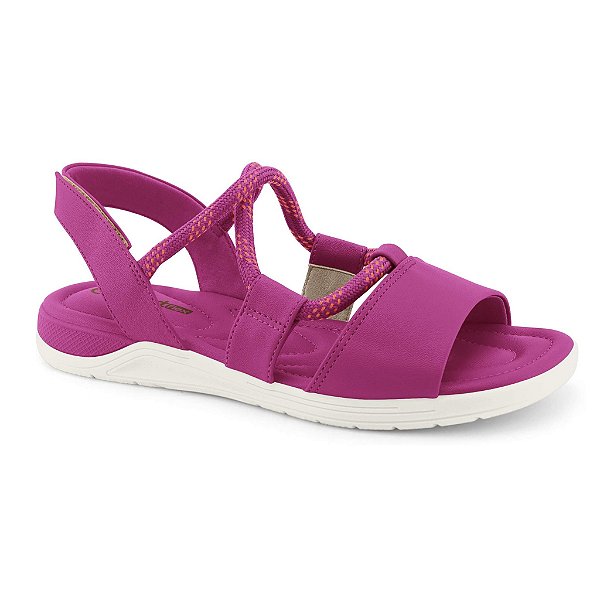 Sandália Papete Feminina Comfortflex Cordão- Pink/Sunset - Pirulito Calçados