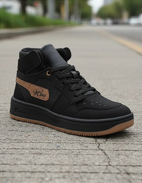 Tênis Infantil Menino Kidy Nova York- Preto/Caramelo