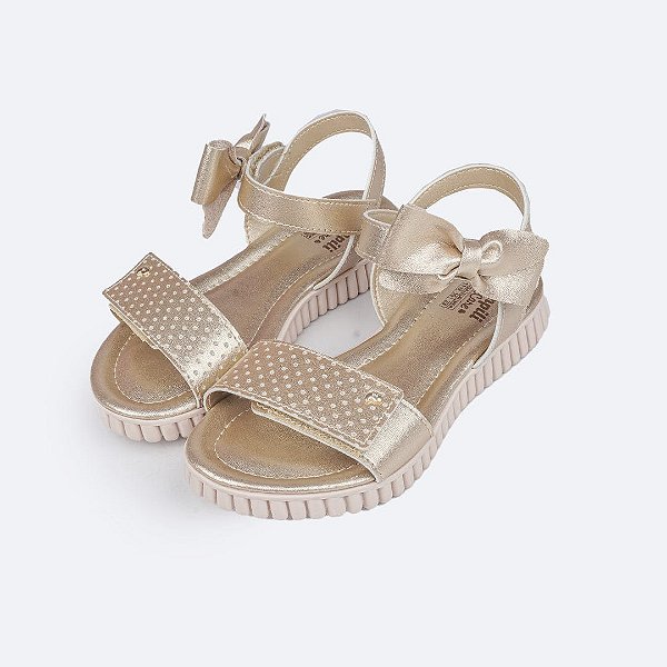 Sandália Infantil Menina Pampili Candy- Dourado