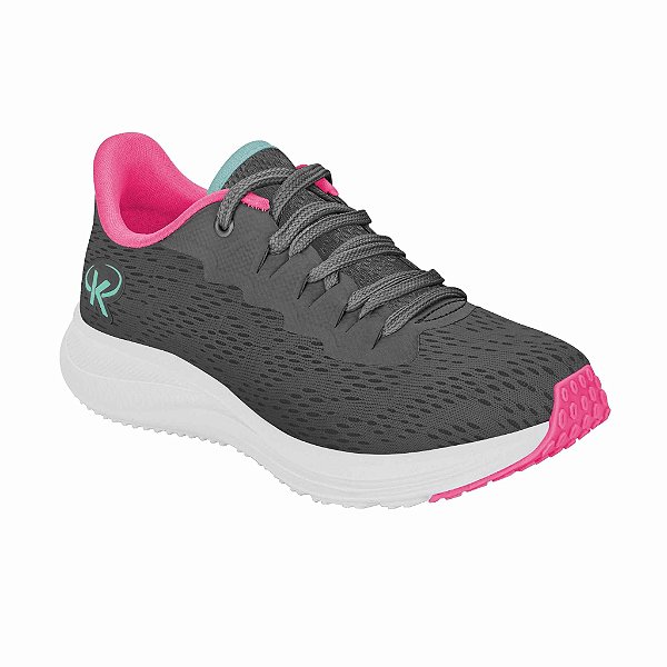 Tênis Infantil Menina Kidy Energy Respitec- Grafite/Pink