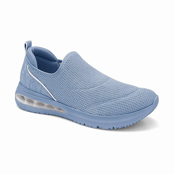 Tênis Feminino Comfortflex Lycra Paris Celeste