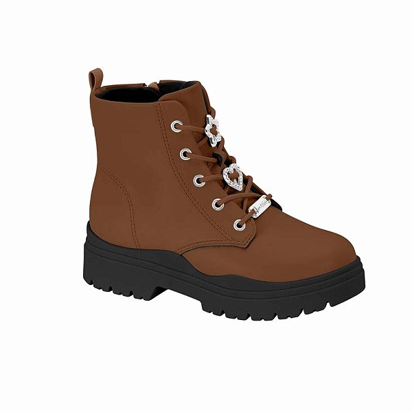 Bota Coturno Infantil Menina Molekinha Berlim Milano- Marrom Canela