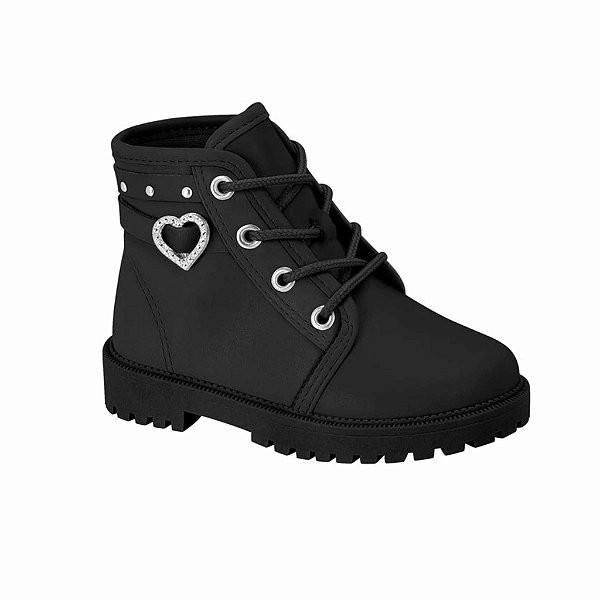 Bota Coturno Infantil Molekinha Berlim-Preto/Preto