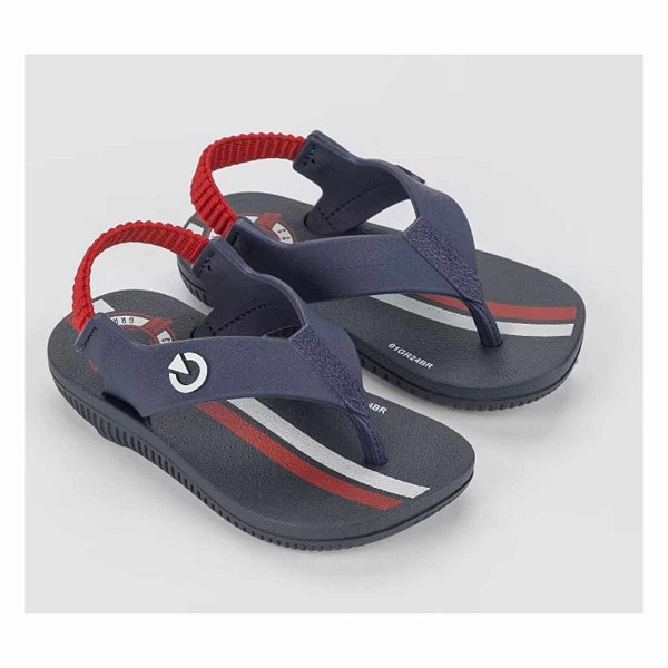 Chinelo Infantil Menino Cartago Atlanta- Azul/Azul/Vermelho