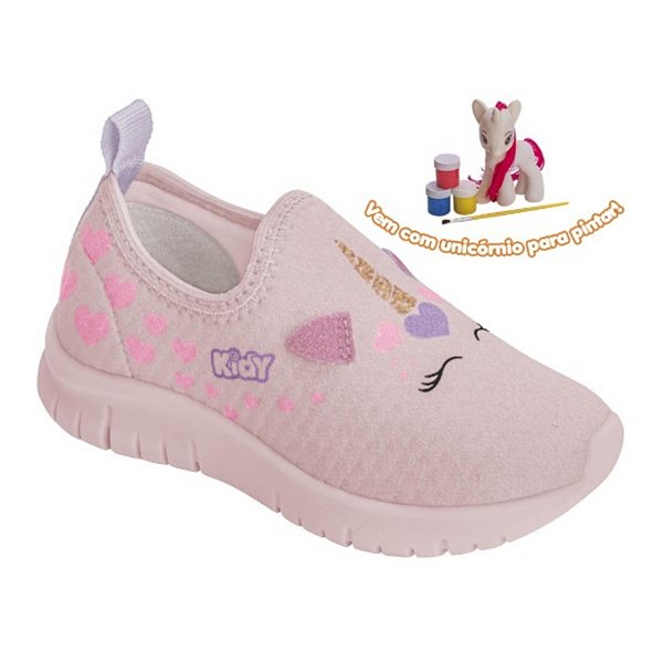 Tênis Infantil Menina Kidy Ultra Flex Unicórnio- Rosa