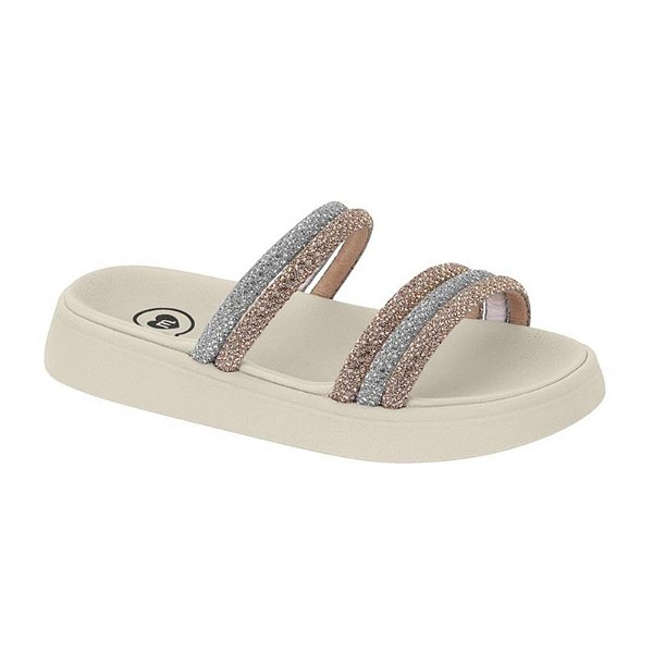 Papete Infantil Menina Molekinha Tira Pronta Straaa- Cristal/Ouro/Branco OFF