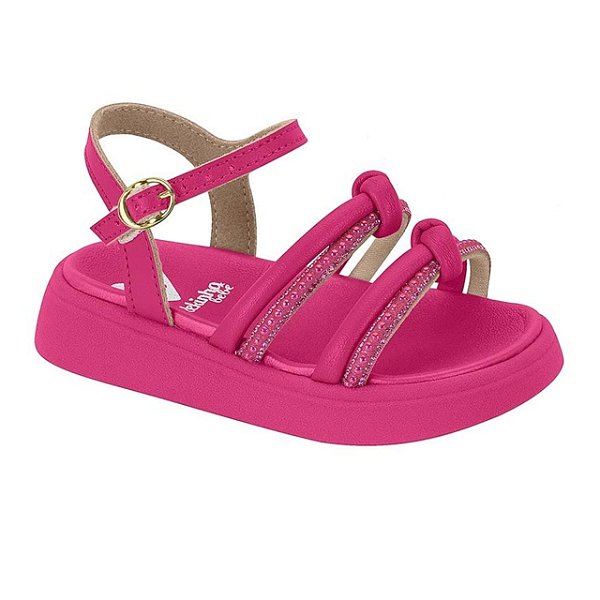 Sandália Infantil Menina Molekinha Tira Milão- Color/ Pink