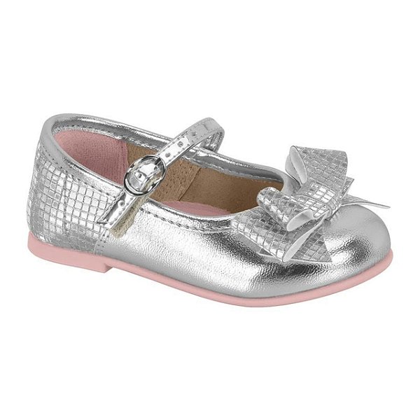 Sapatilha Infantil Menina Molekinha Metal Glam- Prata