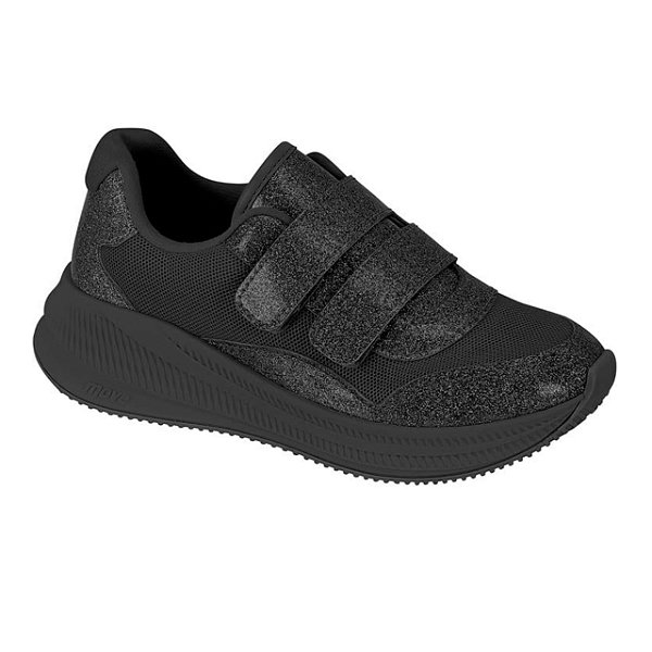 Tênis Infantil Menina Nylon Flat Verniz- Preto/Preto