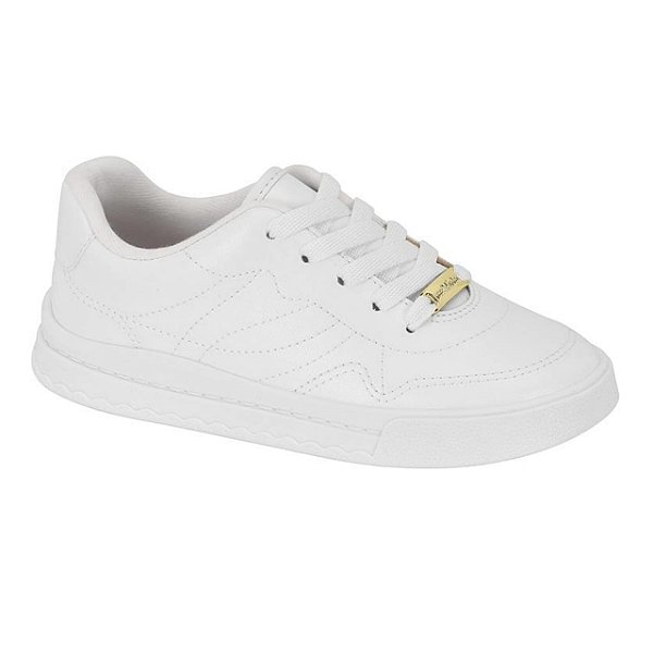 Tênis Infantil Menina Napa Turim- Branco/Branco