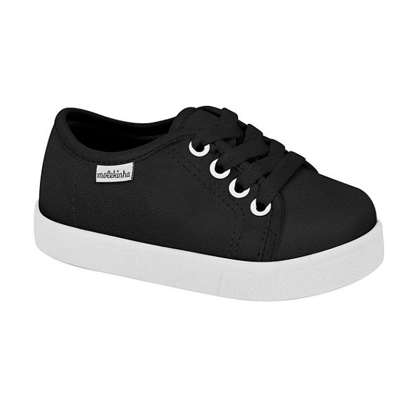 Tênis Infantil Menina Molekinha Turim London- Preto