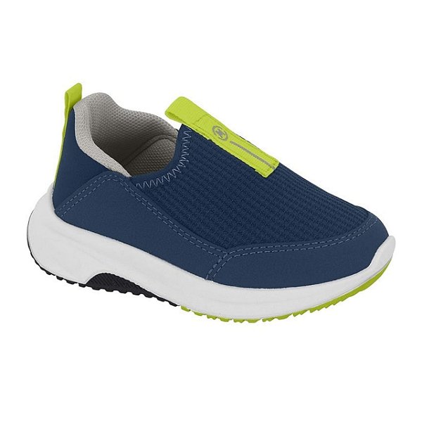 Tênis Infantil Menino Moleknho Tecido Michigan- Marinho/ Verde
